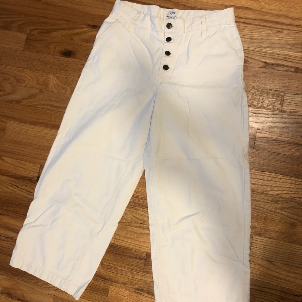 J Crew Wide Leg Cropped Pants